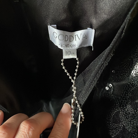 NWT Goddiva London Sequin and Mesh Detail Dress - Picture 5 of 10